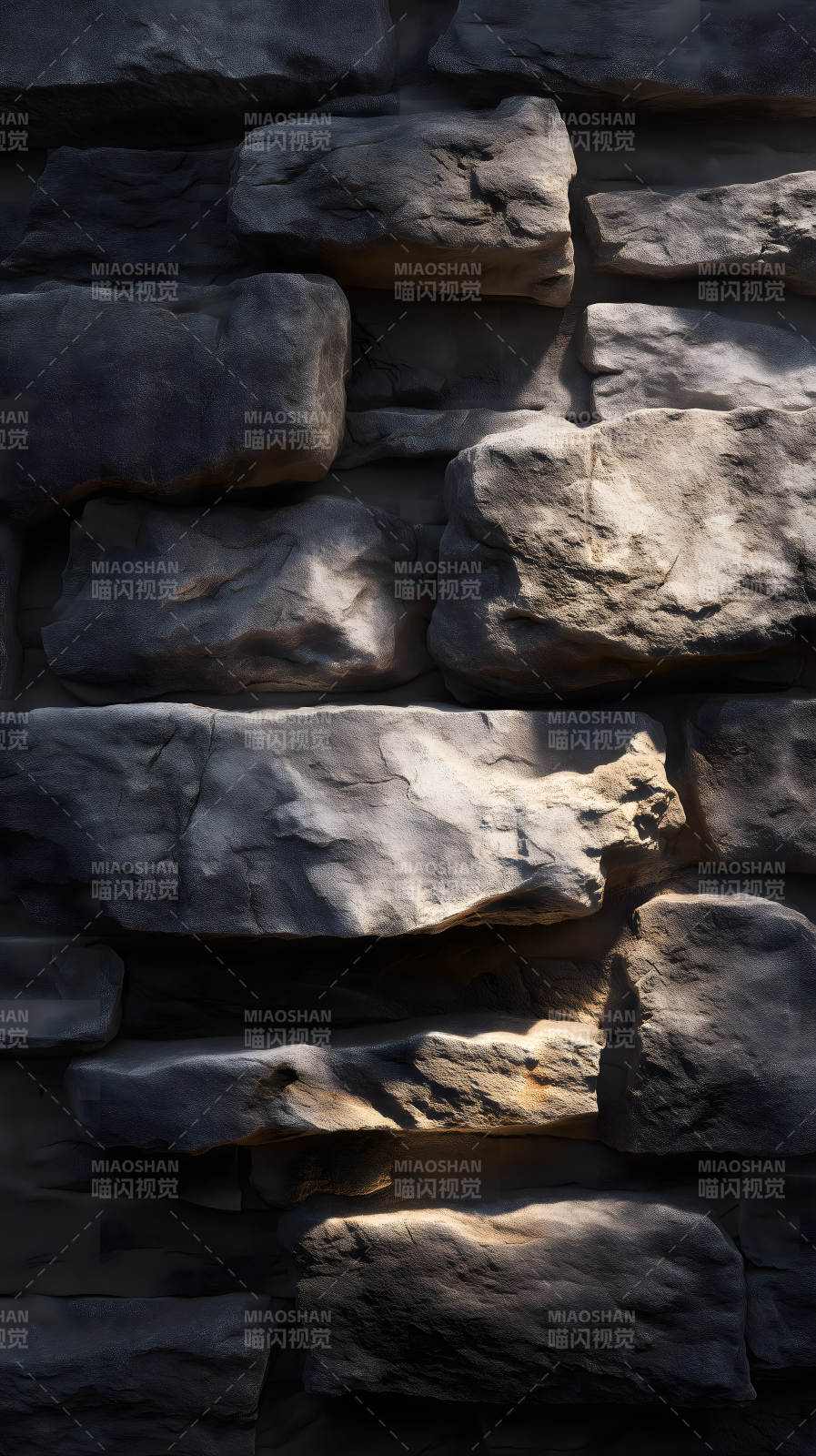 石头墙壁光影效果质感图片