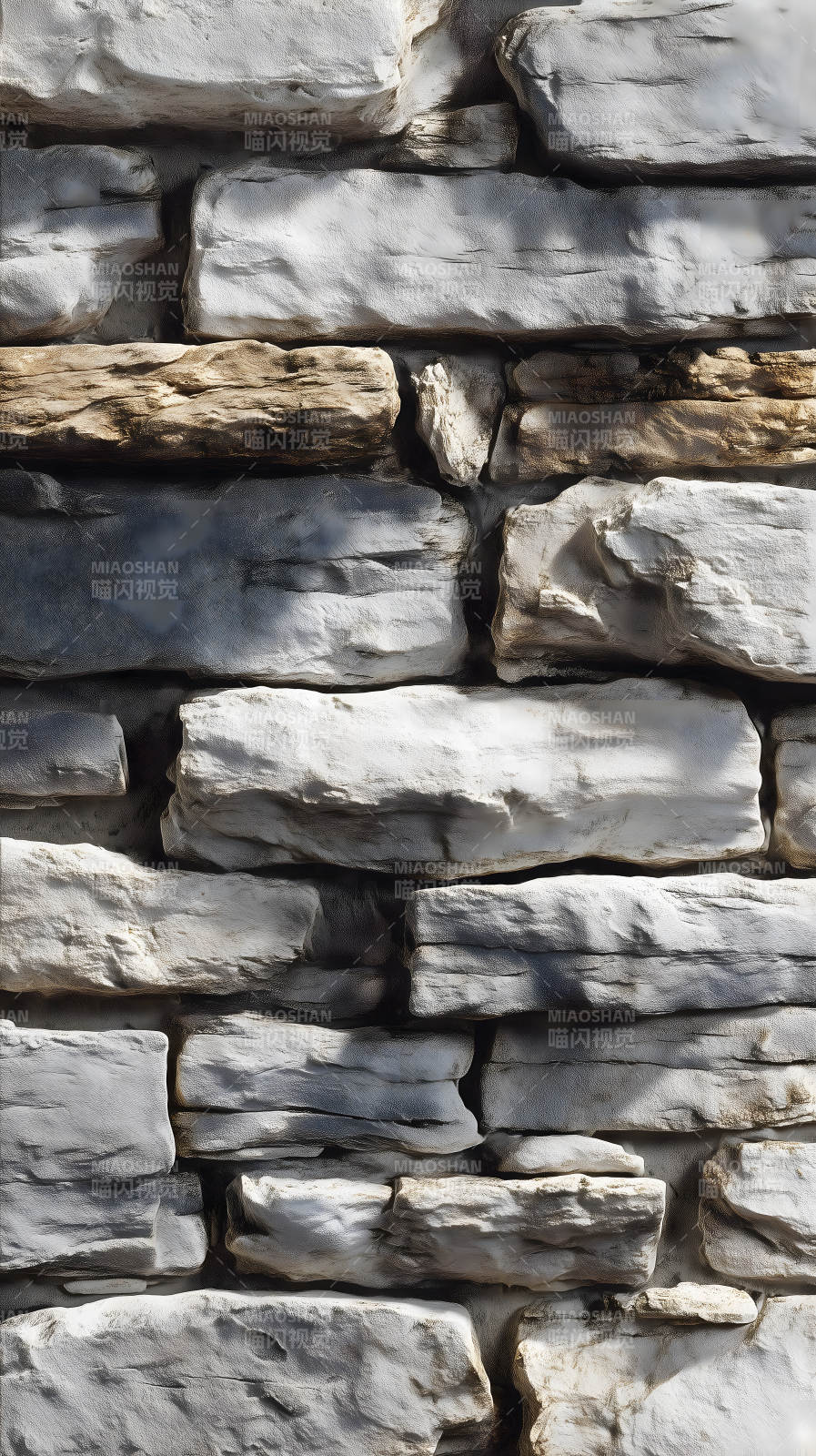 石头墙面纹理特写图片