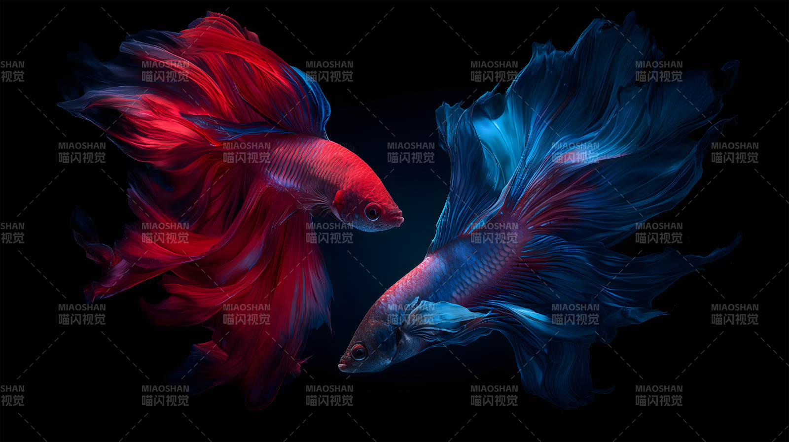 红蓝斗鱼之美图片