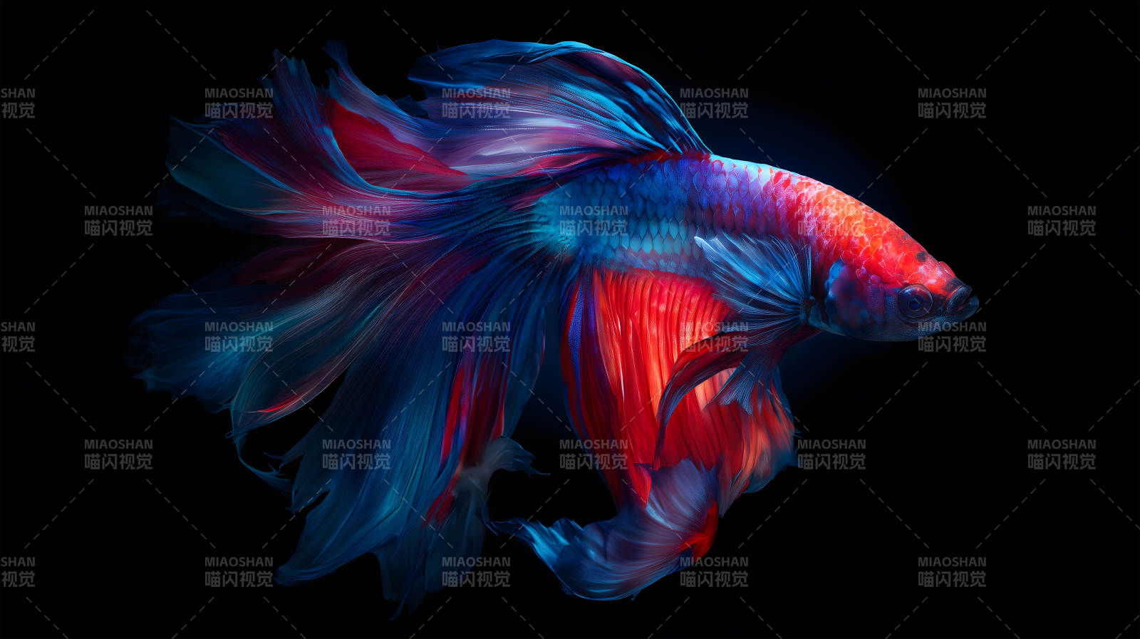 绚丽多彩的斗鱼画面图片