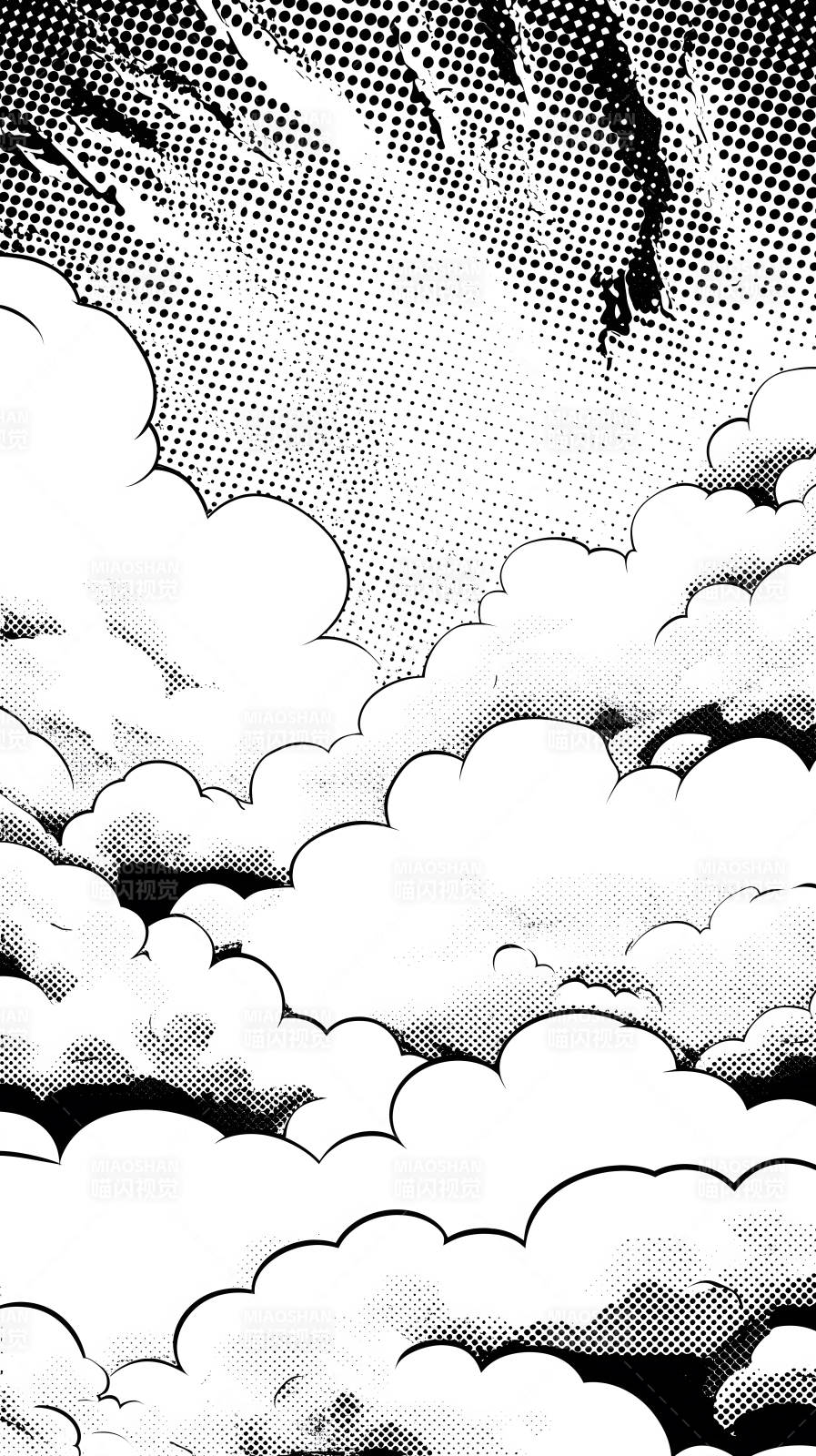 漫画风格的云朵图片