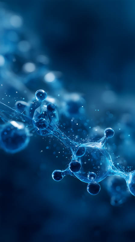 蓝色分子结构图图片