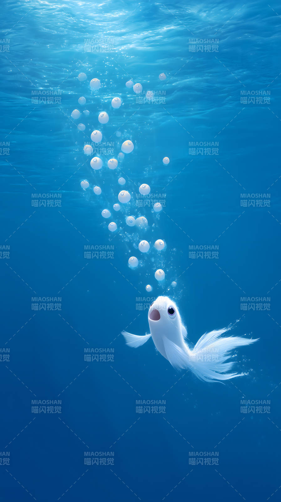 深海鱼吐泡泡图片