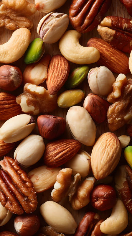 混合坚果特写图片