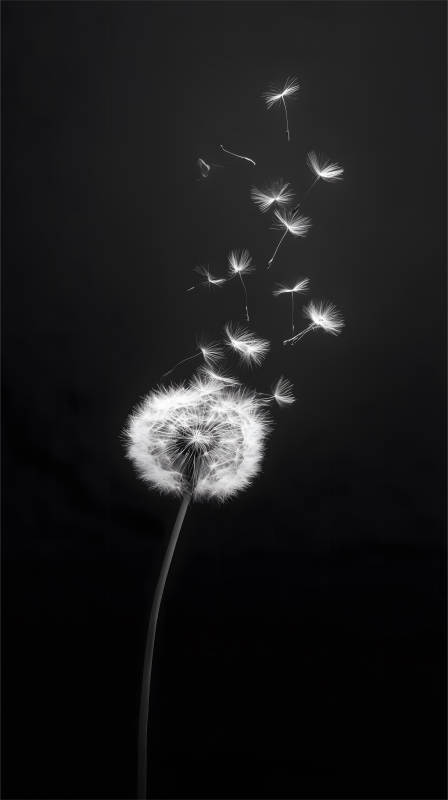 蒲公英飞舞瞬间图片