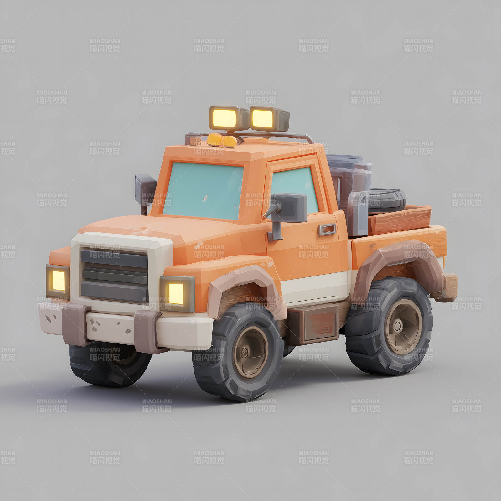 卡通越野车模型图片