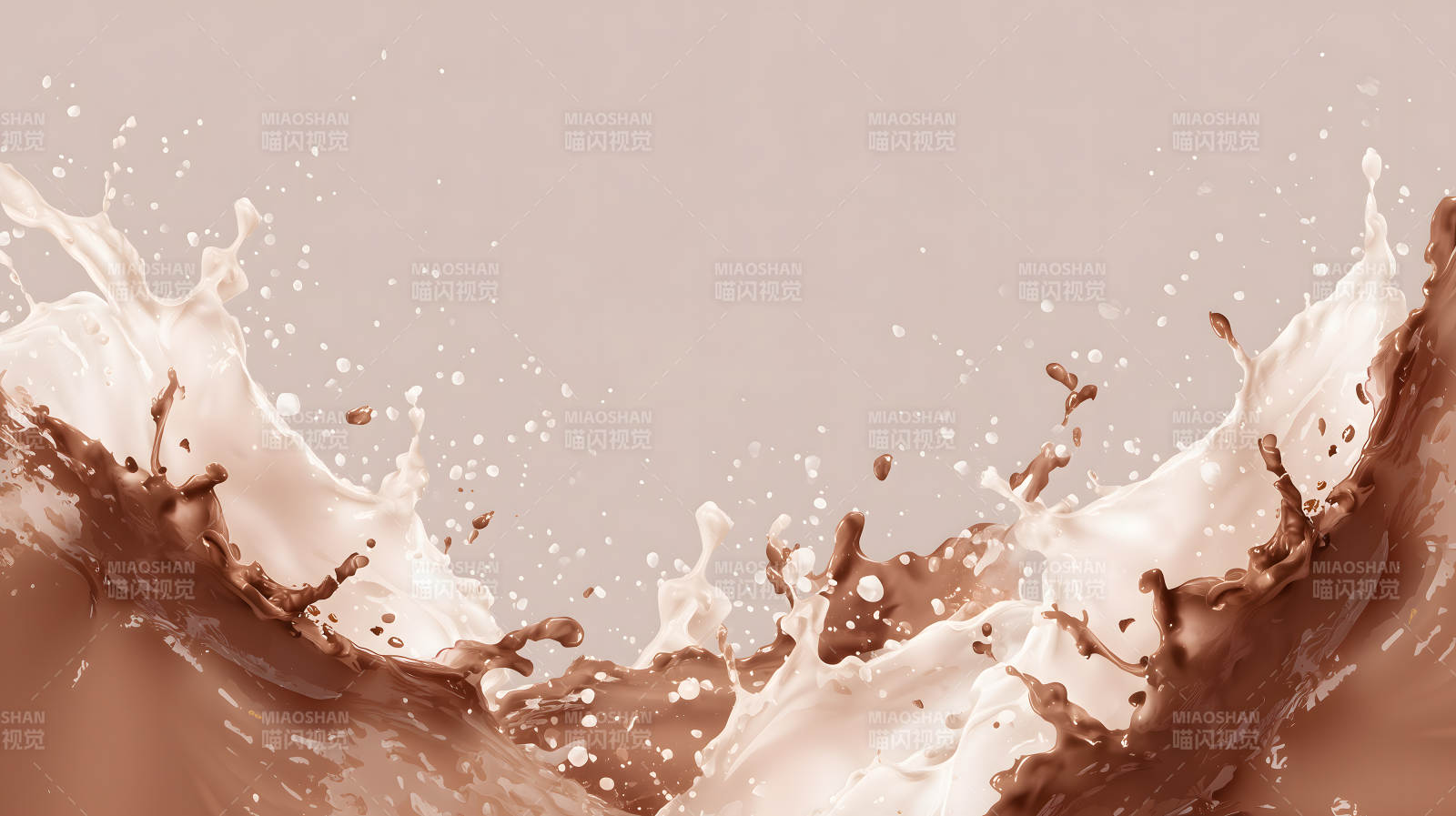 巧克力牛奶飞溅画面图片