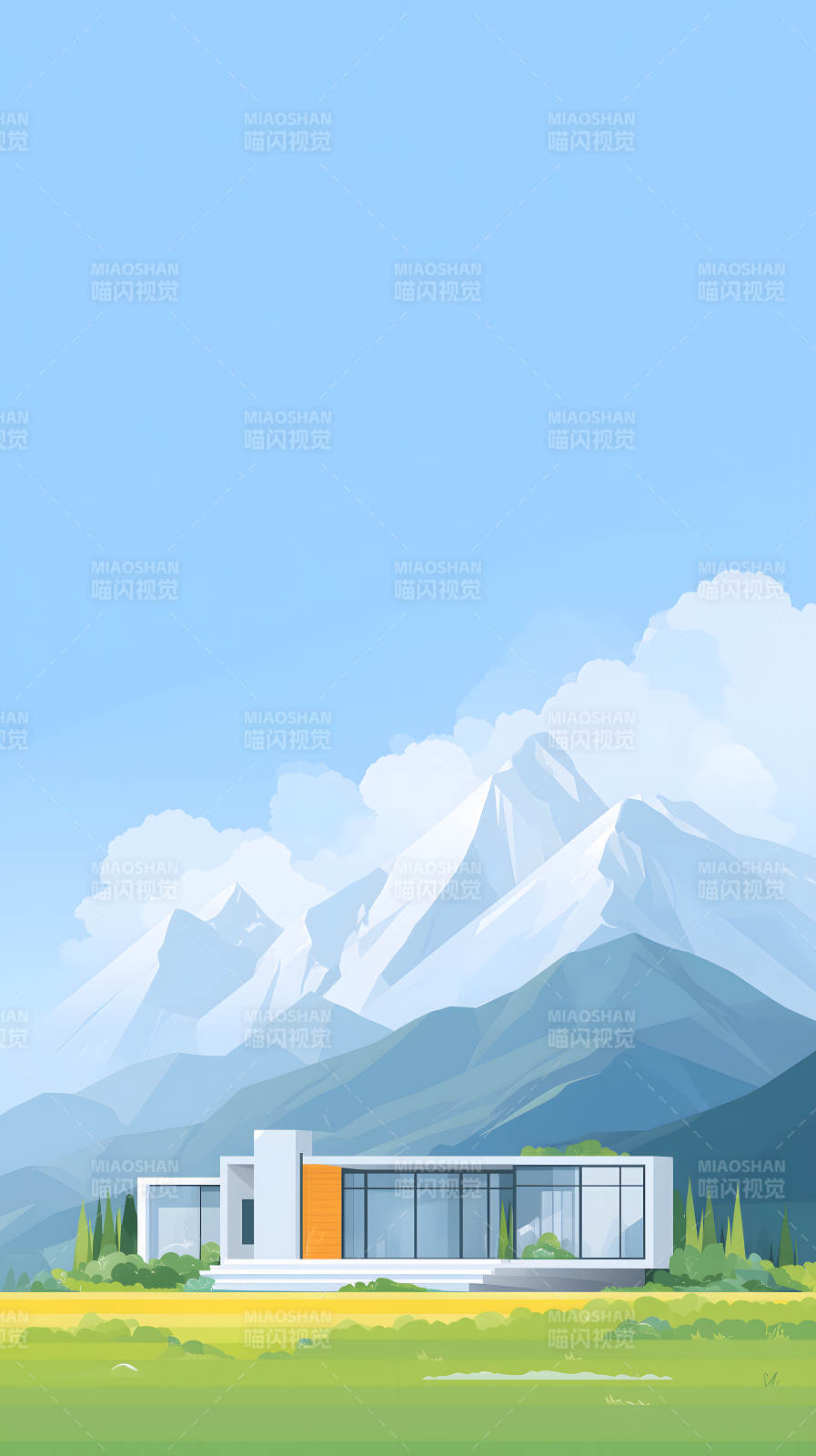 山景别墅建筑风光图片