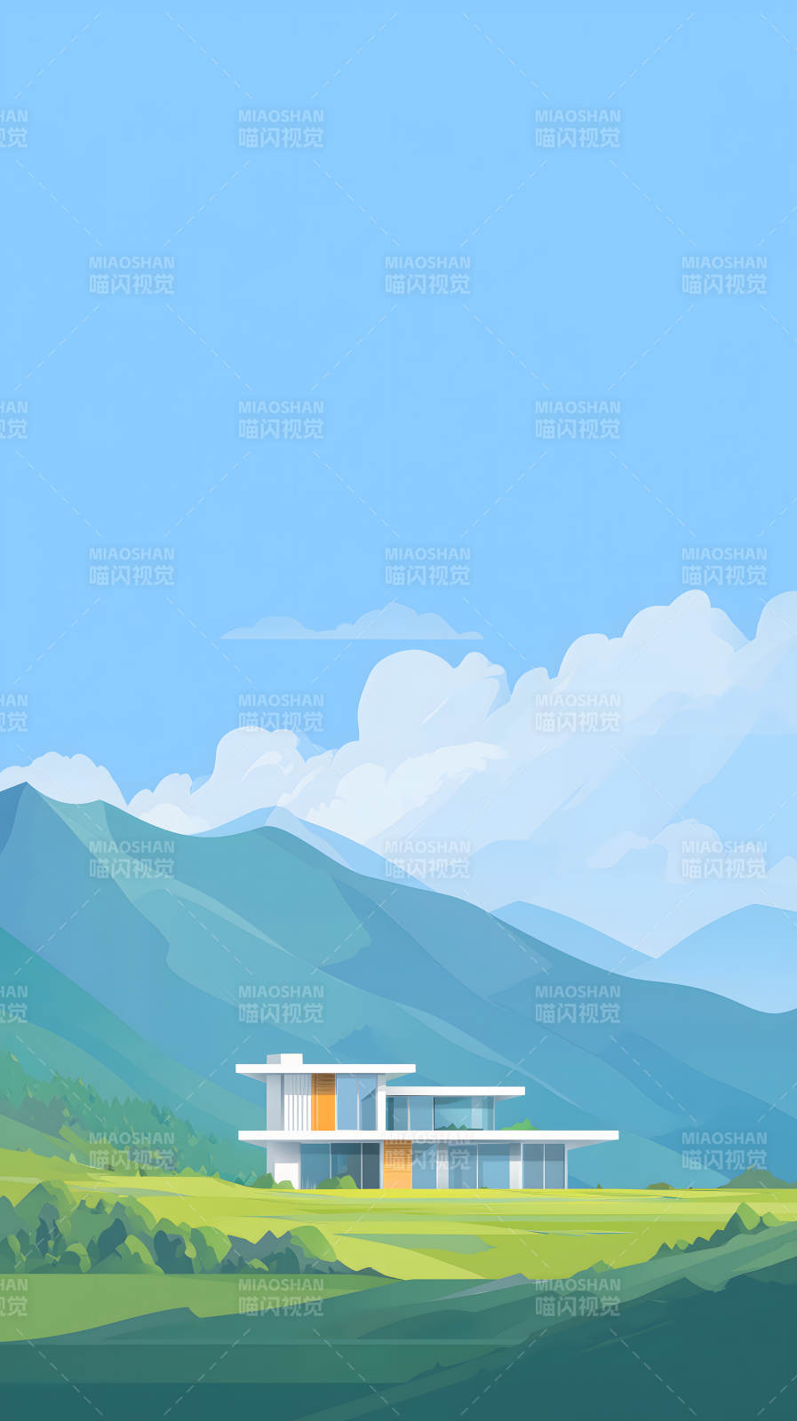 现代建筑与自然风光图片