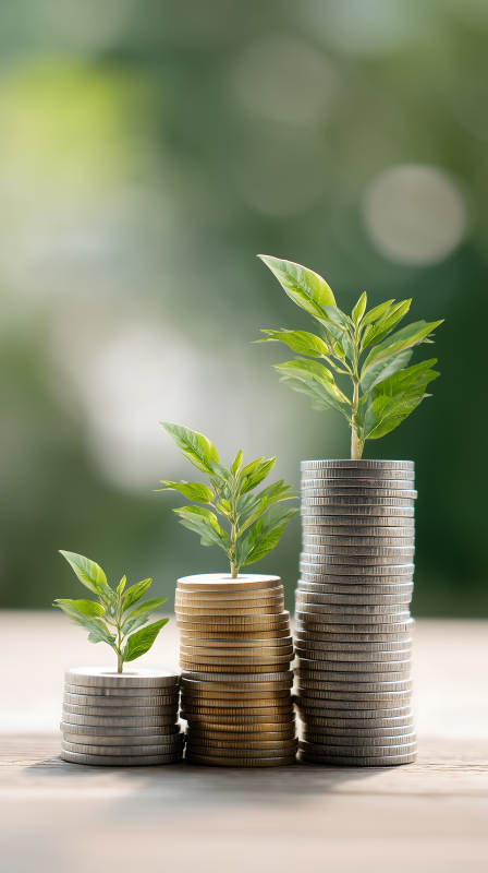 钱币生机勃勃的生长图片