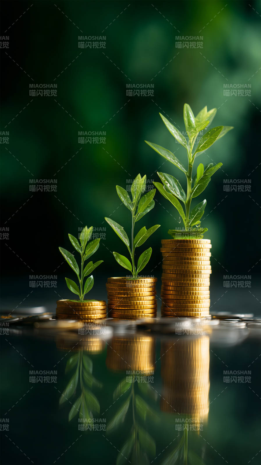 金币树苗财富增长图片