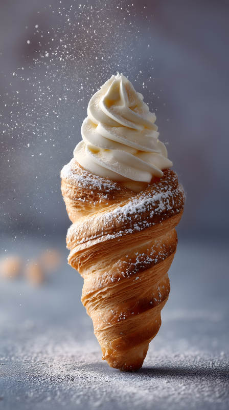 酥皮奶油冰淇淋图片