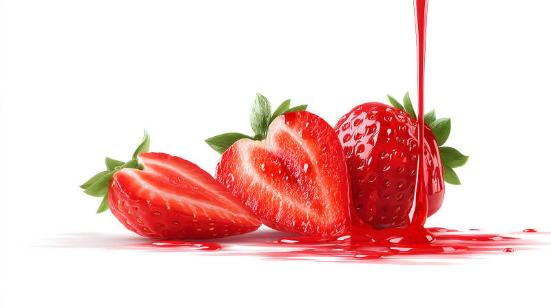 草莓淋酱美味诱人图片