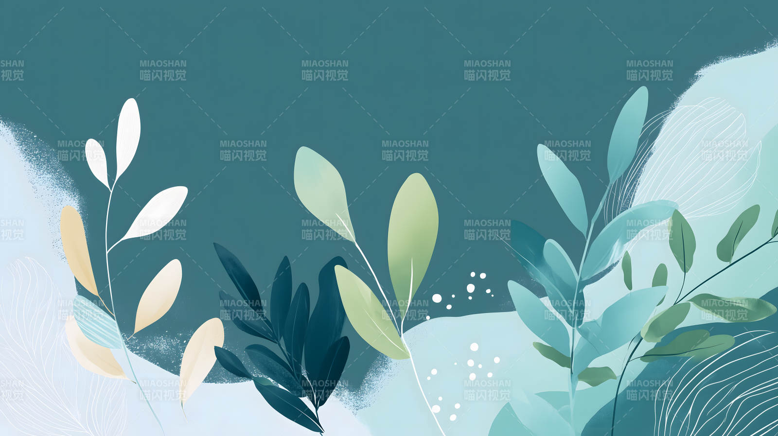 水彩叶子设计图片