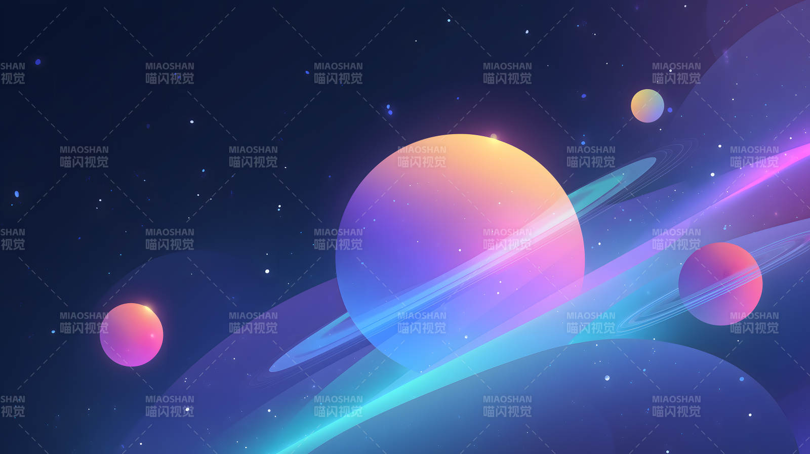 宇宙星球绚丽多彩梦幻图片