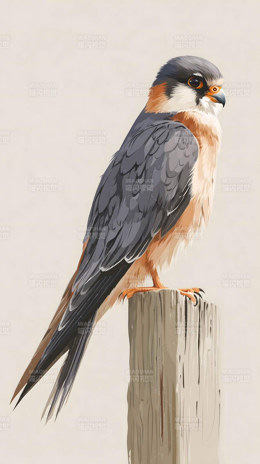 鸟类栖息木桩图片