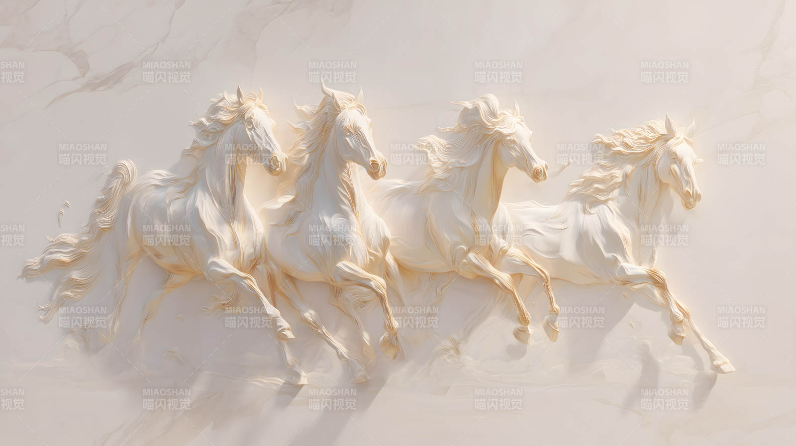 奔腾骏马雕塑艺术图片