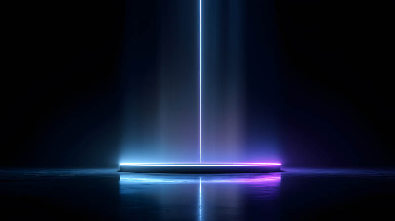 舞台光束蓝色科幻空间图片