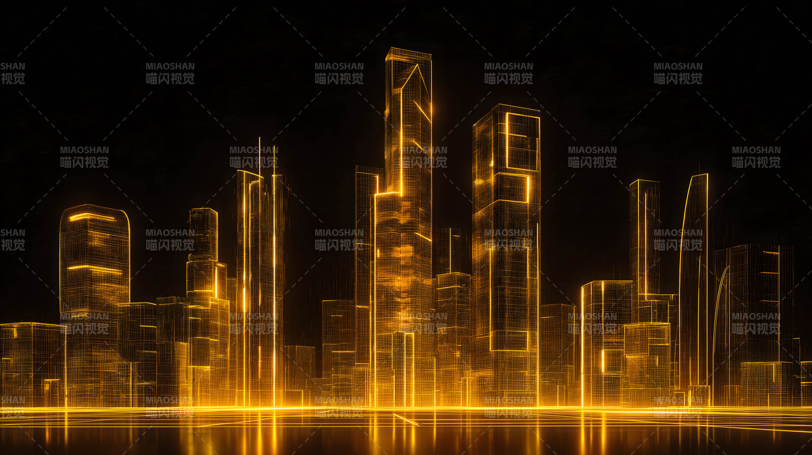 金色夜景城市图片