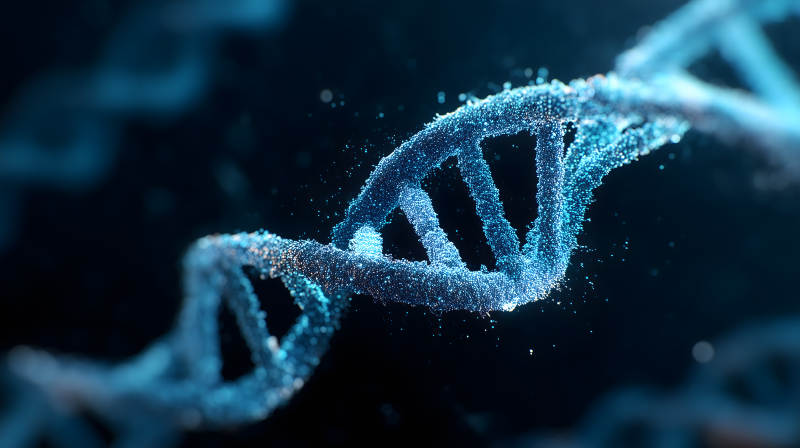 DNA螺旋结构特写图片