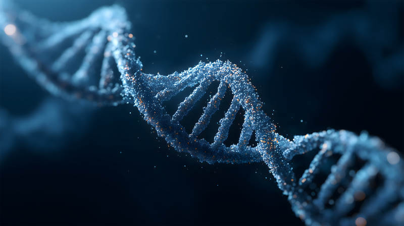 DNA螺旋结构特写图片