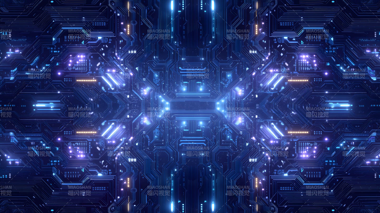 电子电路蓝色科技感图片