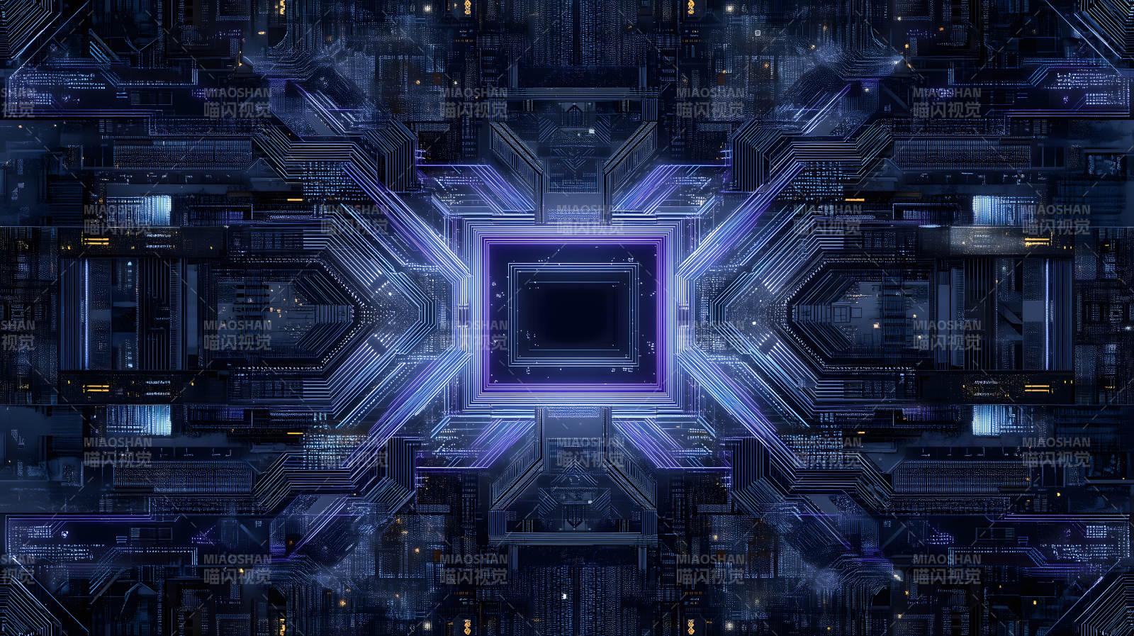 未来科技芯片构图图片