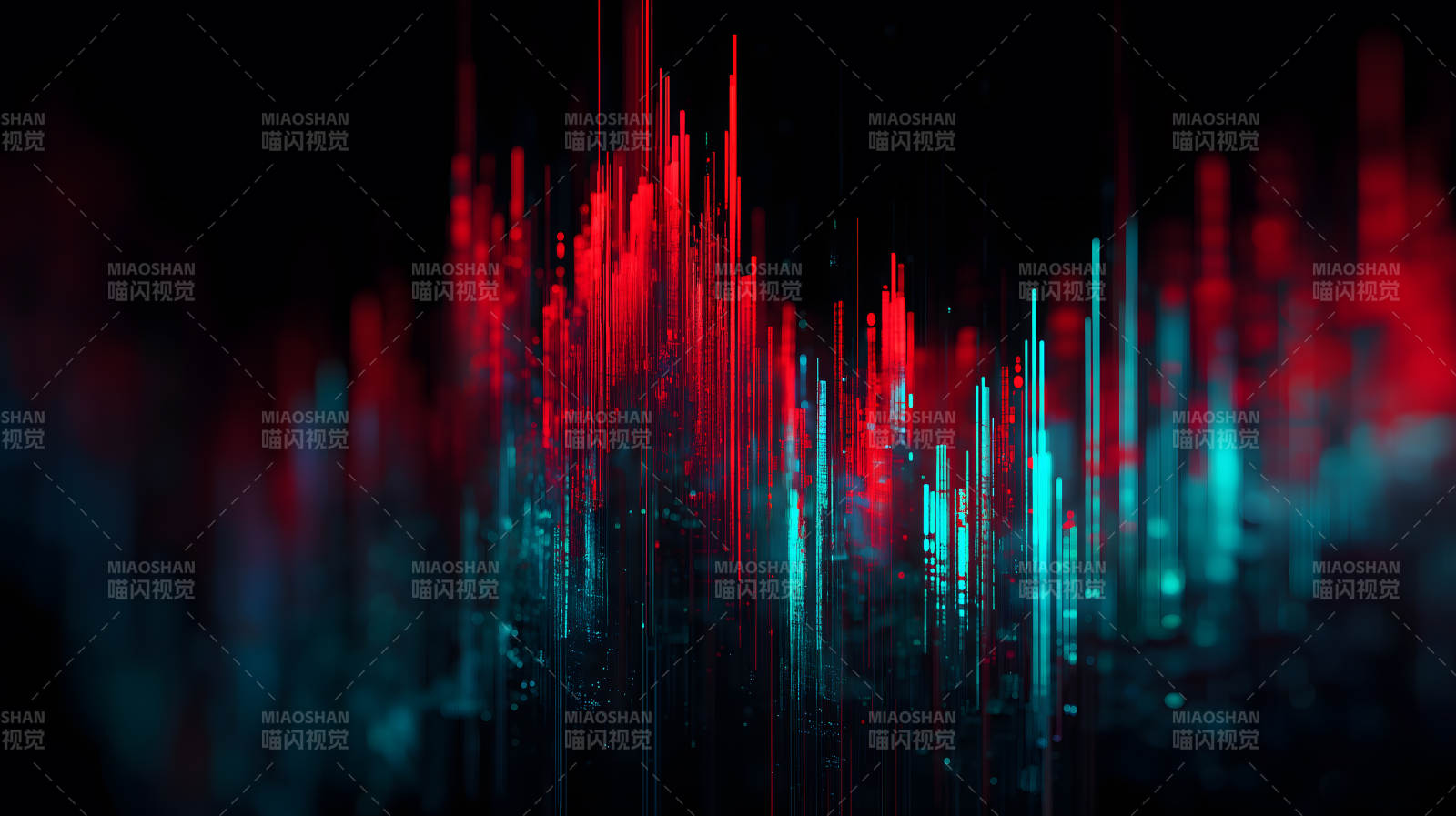 红蓝线条抽象科技图片