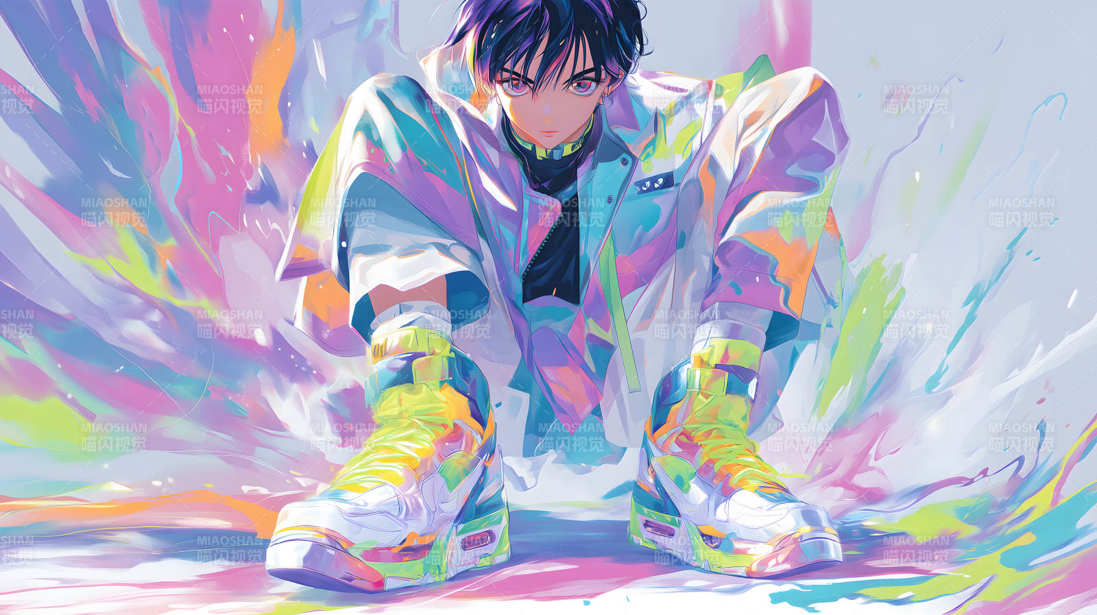 动漫人物色彩鲜艳图片