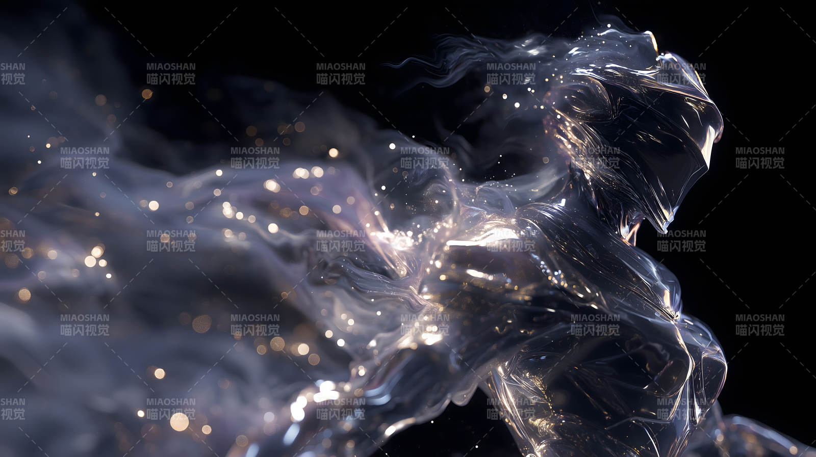 梦幻雕塑虚幻光影图片