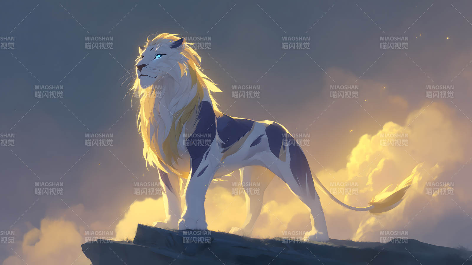 王者雄狮傲视苍穹图片