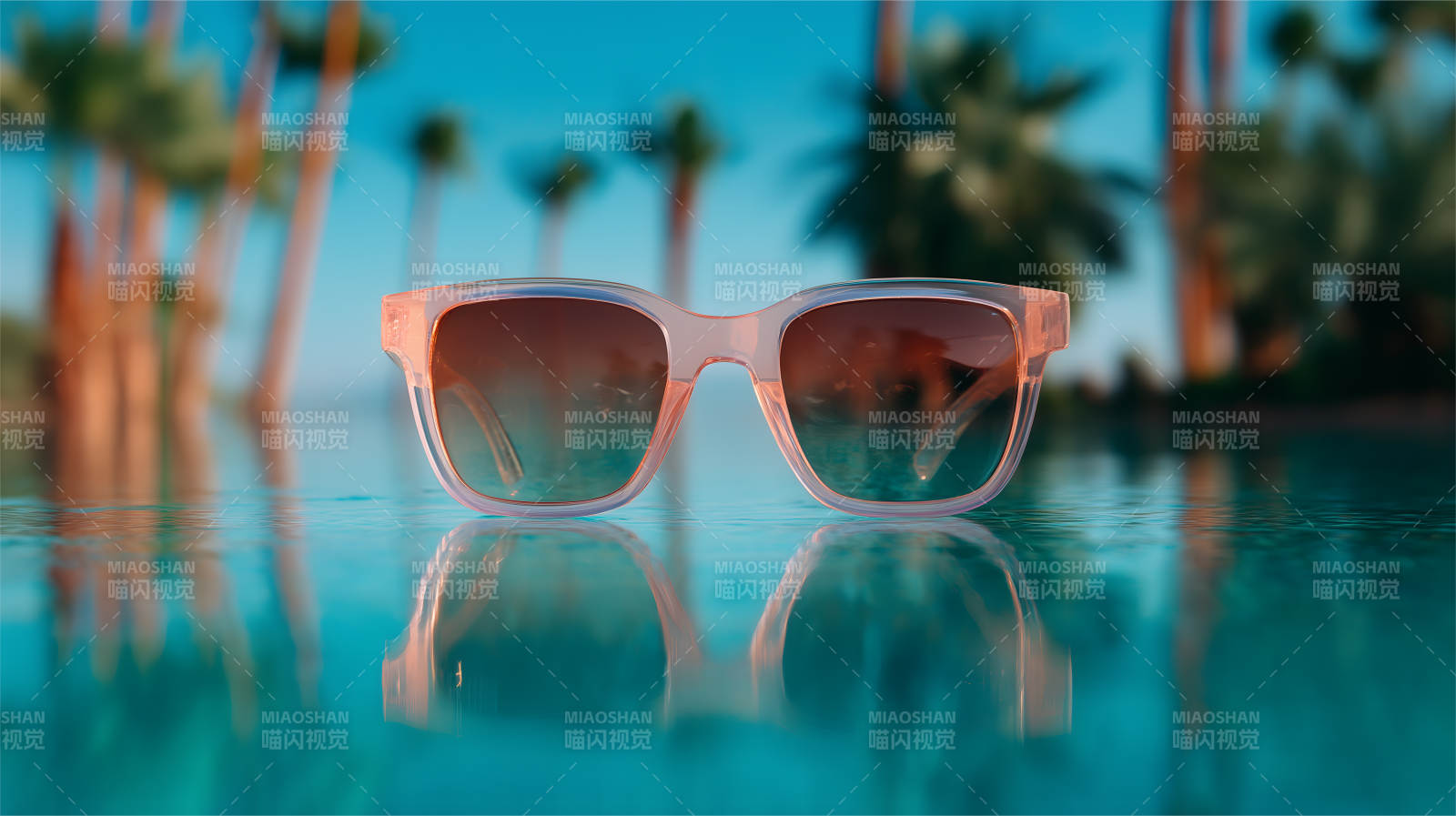 水中墨镜阳光正好图片