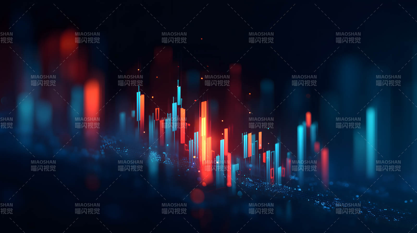 数据波动图科技感十足图片