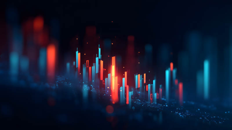 数据波动图科技感十足图片