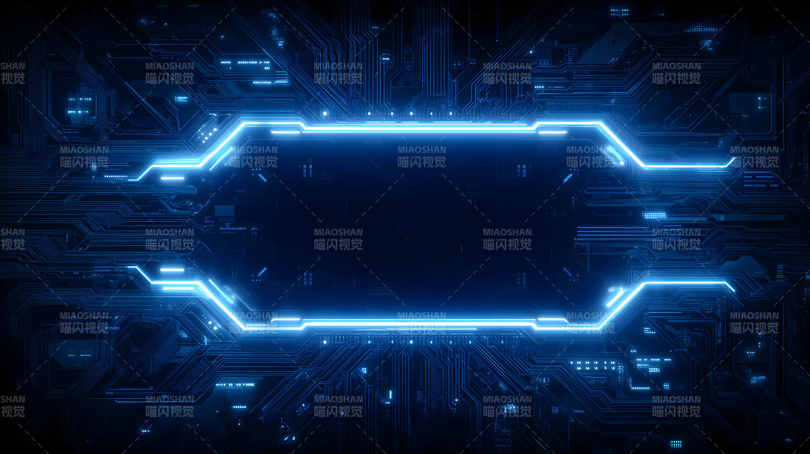 电路板科技感蓝光图片