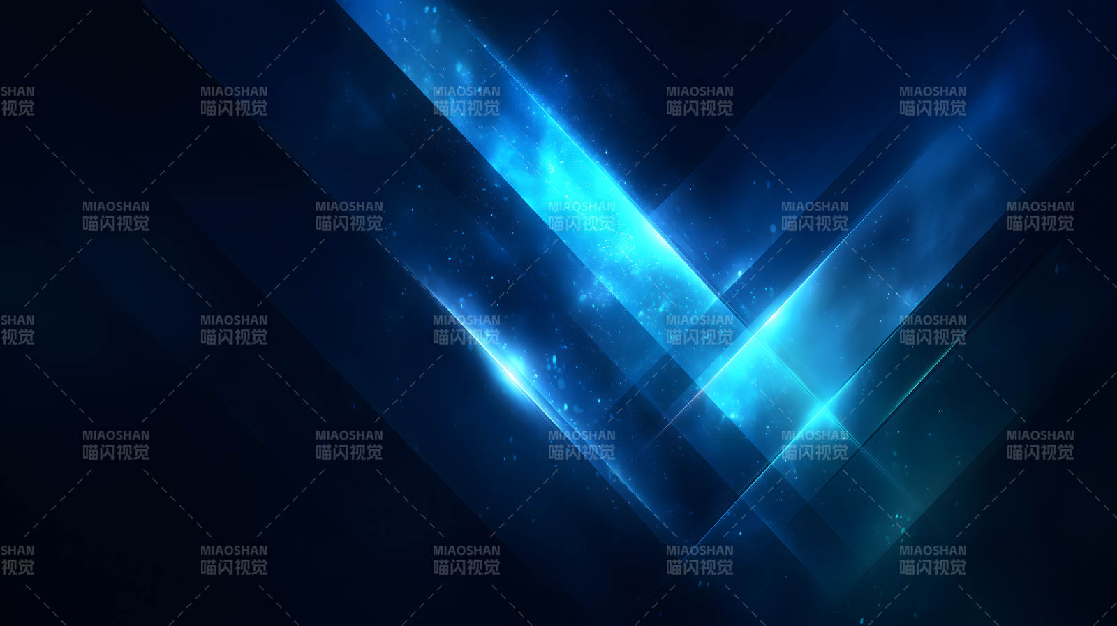 深邃蓝光几何抽象图片