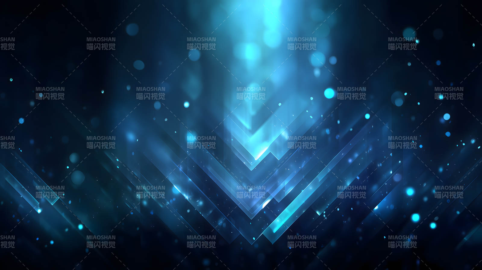 蓝色光芒抽象艺术图片