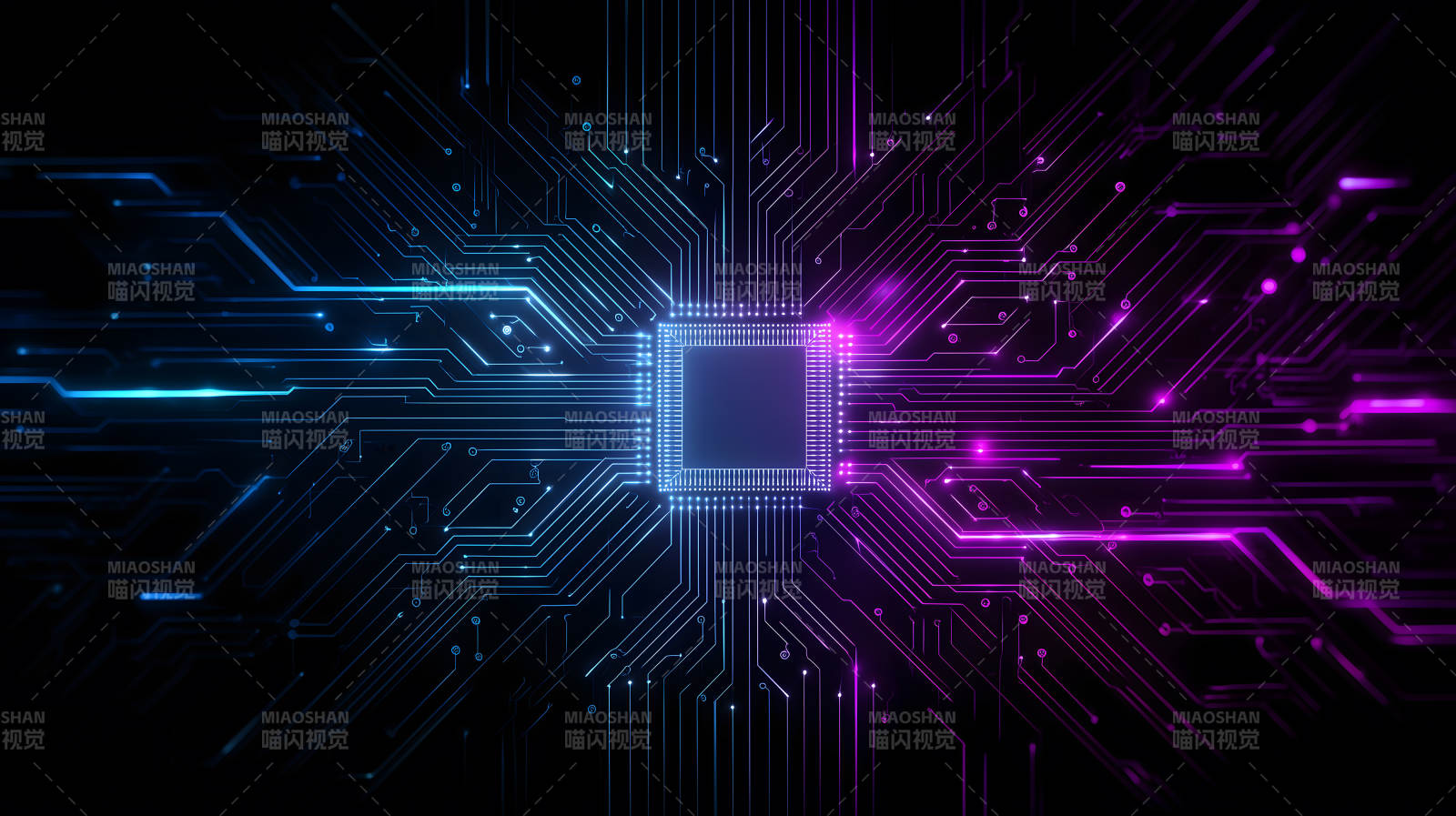 电路板设计蓝色紫色科技感图片