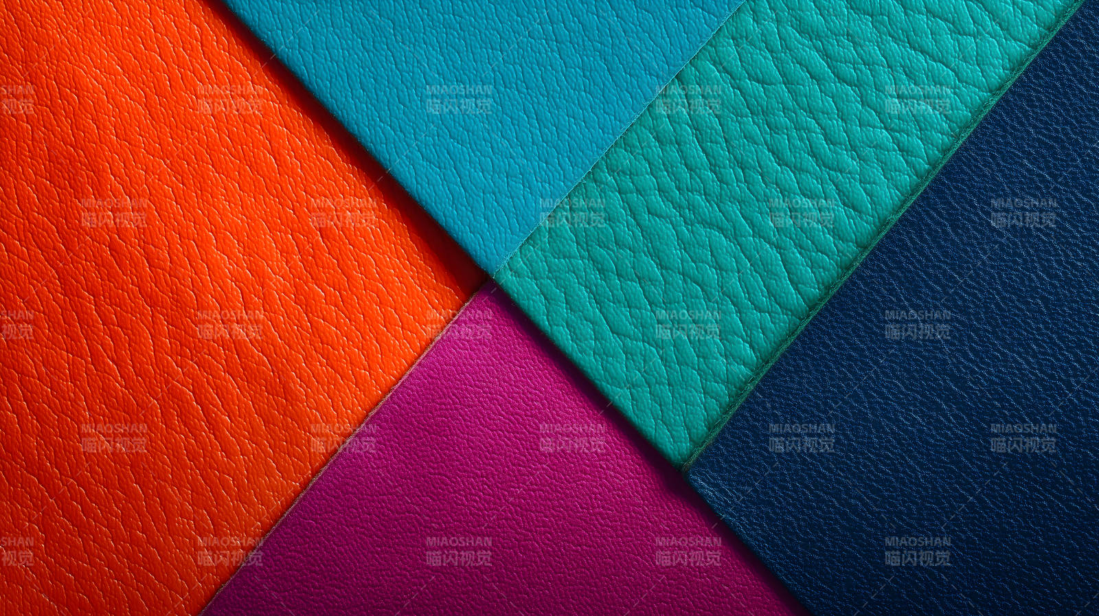 多彩皮革拼接纹理图片