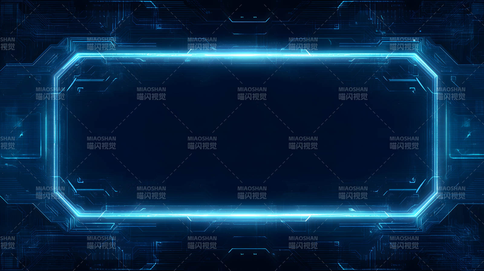 科技感十足的蓝色边框图片