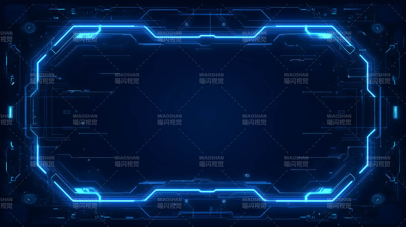 科技感十足的蓝光边框图片