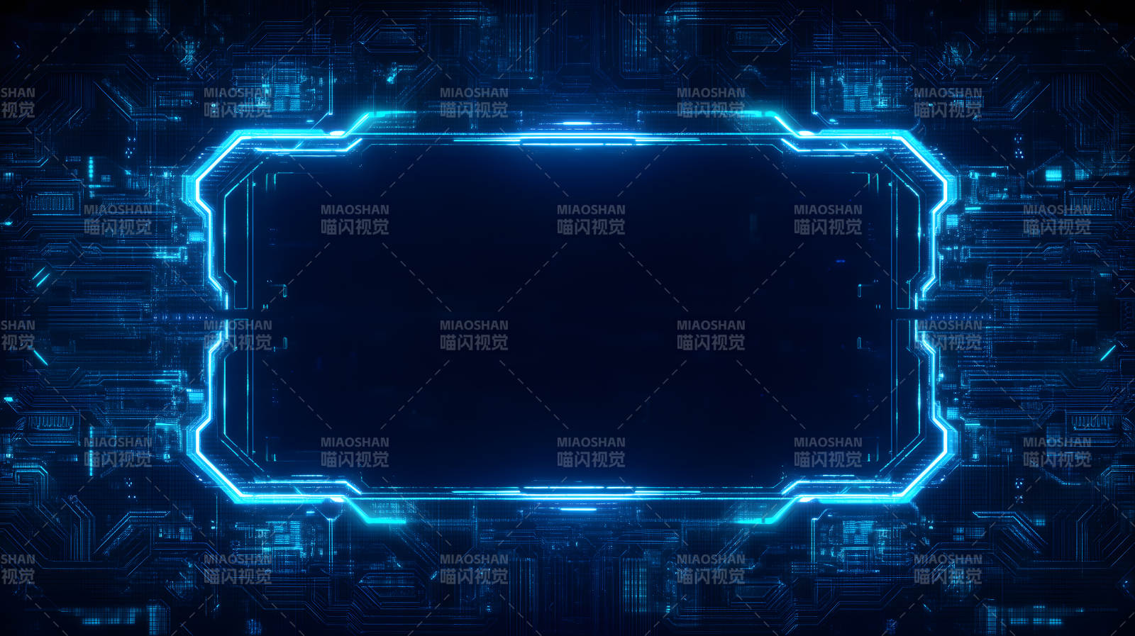 科技感蓝光边框图片