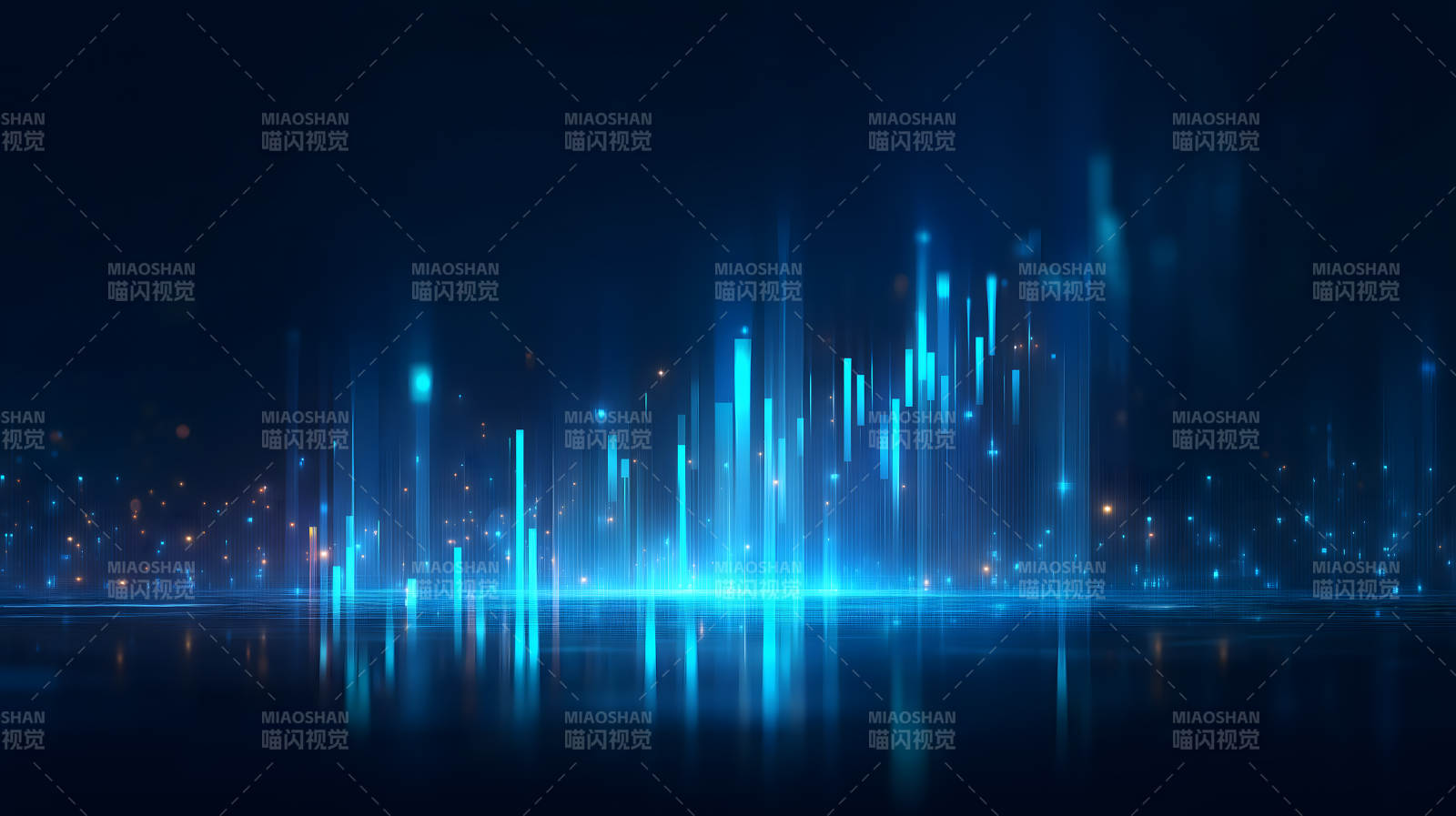 蓝色数据科技感十足图片