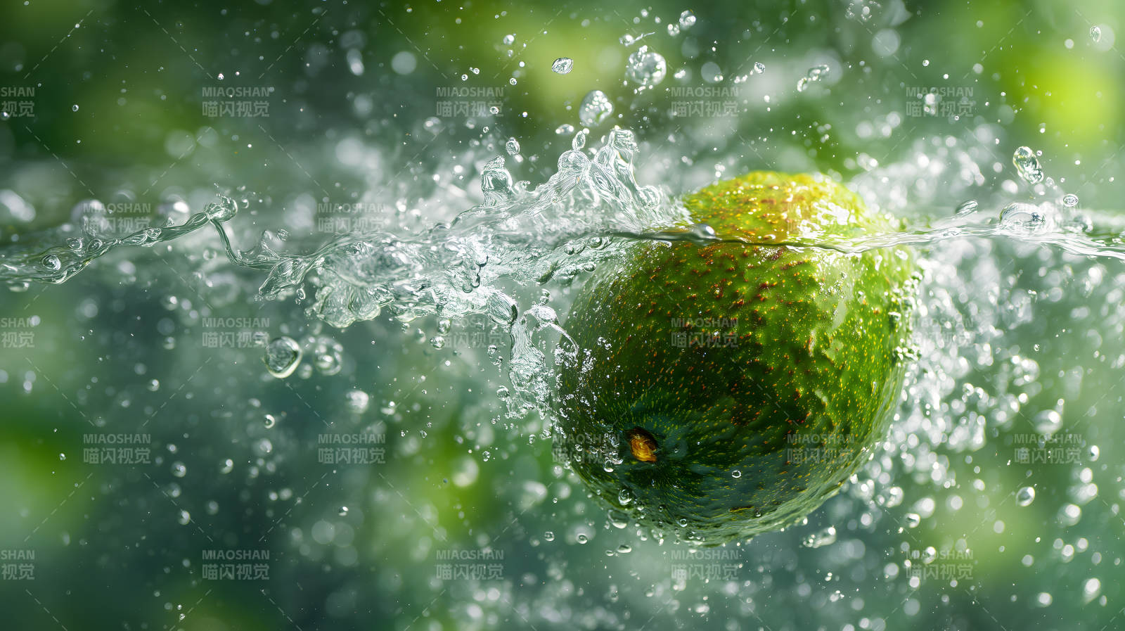 牛油果水中漂浮图片