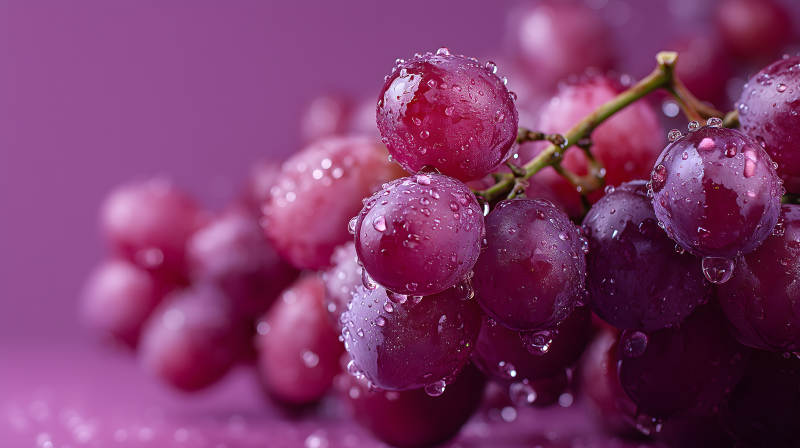 红葡萄晶莹剔透图片