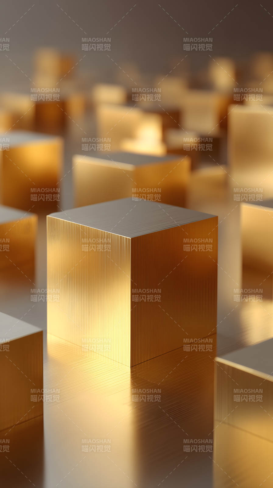 金色方块的艺术构图图片