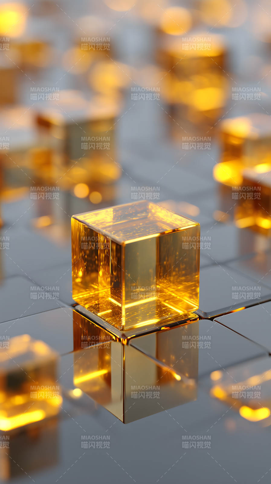 金色立方体集合图片