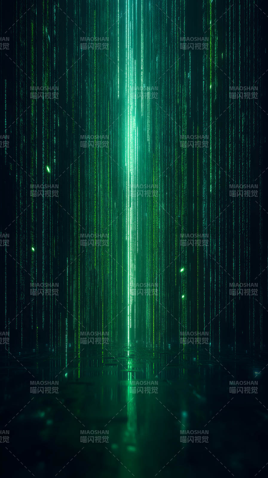 数字代码雨落下的世界图片