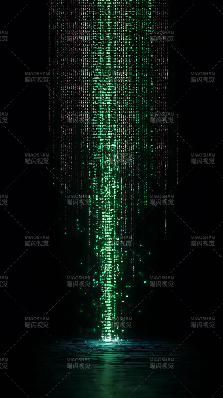 代码瀑布光影图片