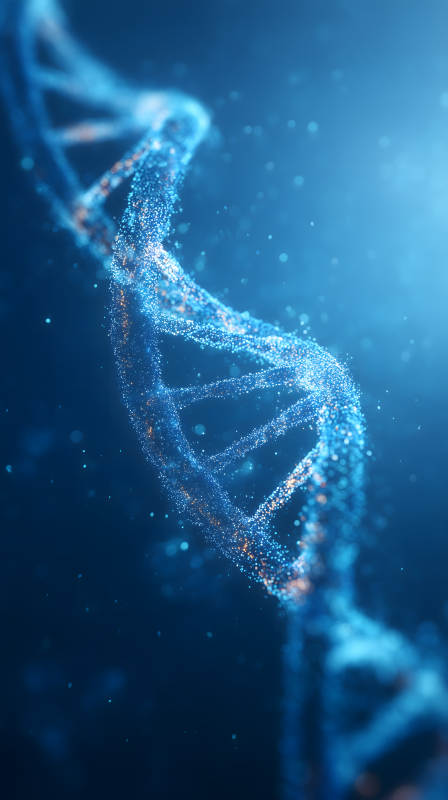 DNA螺旋科技蓝图抽象图片